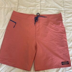 Vineyard Vines Coral and Blue Board Shorts